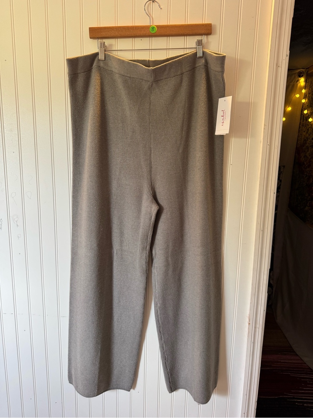 Isabel & ingrid maternity Wide Leg Knit Pants in Grey